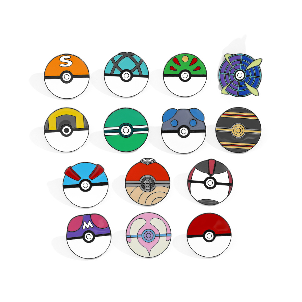 Pokeball Cosplay Prop - Spille in metallo smaltato a tema