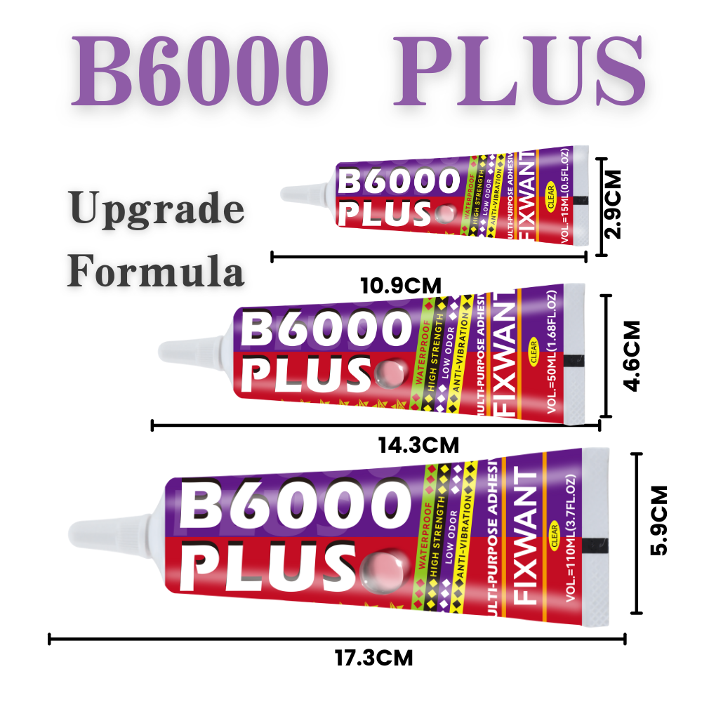 Contact Cement Glue - B6000 PLUS 15/50/110ML Adesivo trasparente per