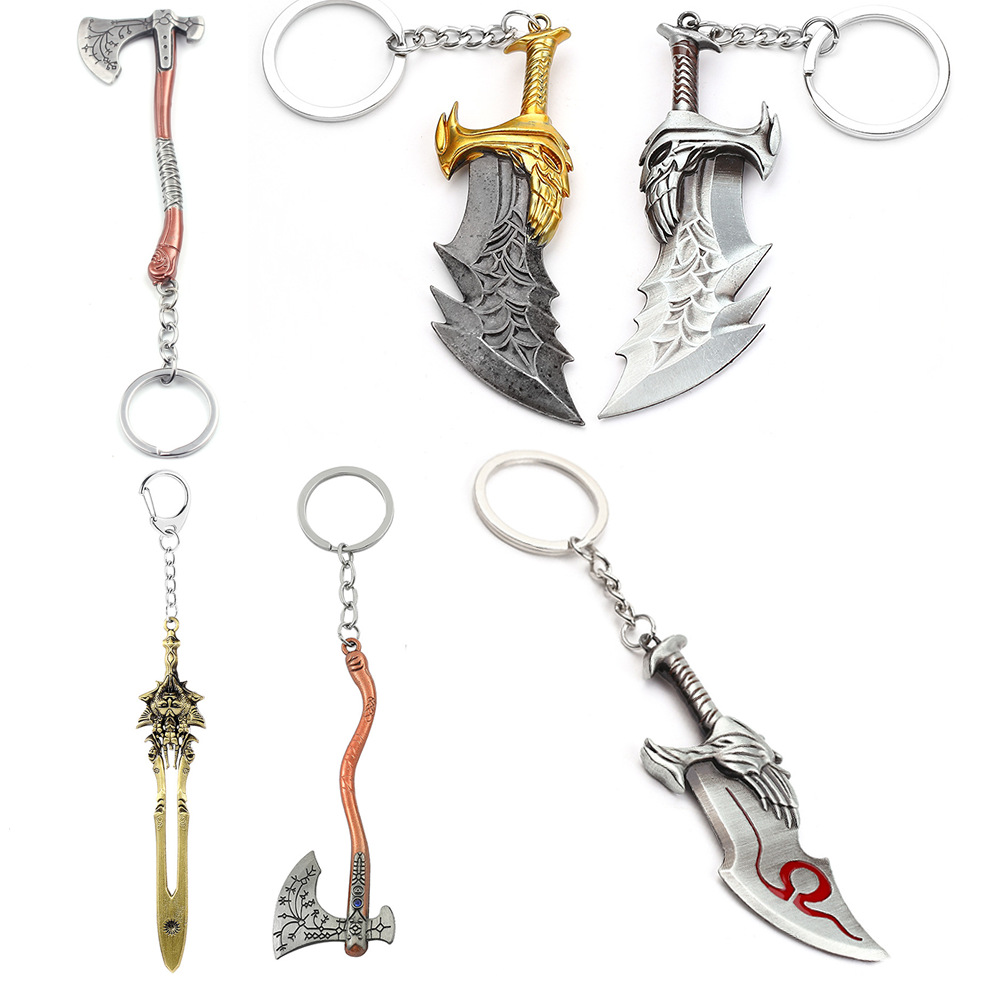 Cosplay Prop Dagger - Portachiavi con Pendente Spada di Kratos