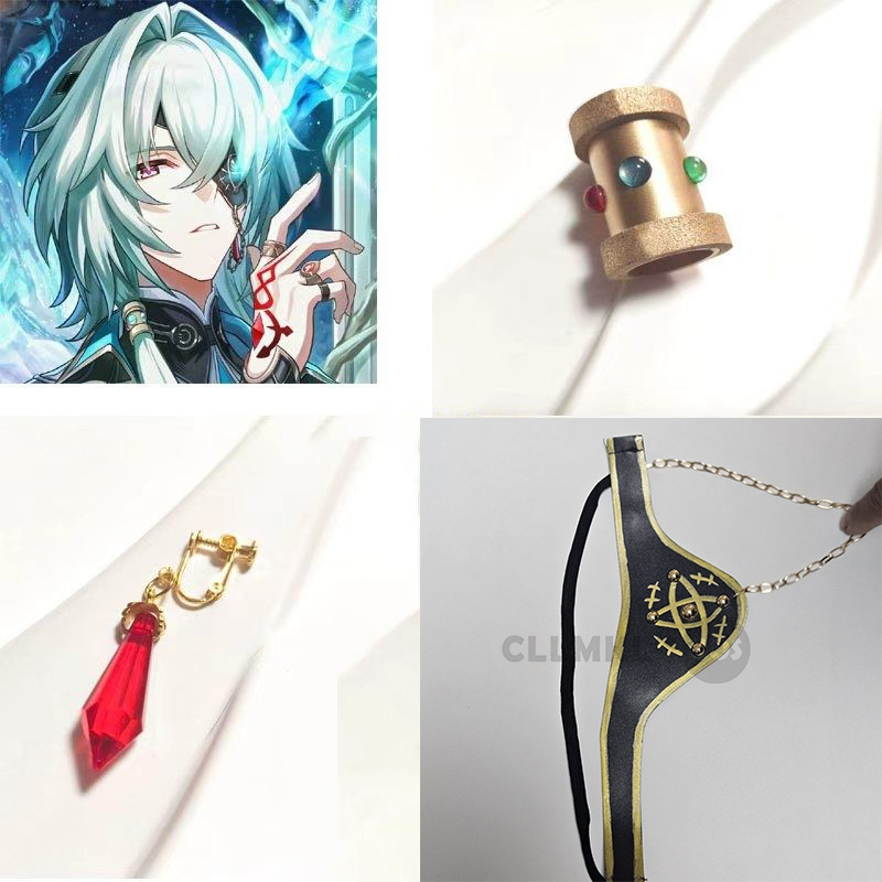 Anaxa Cosplay Prop - Orecchini a clip per cosplay di