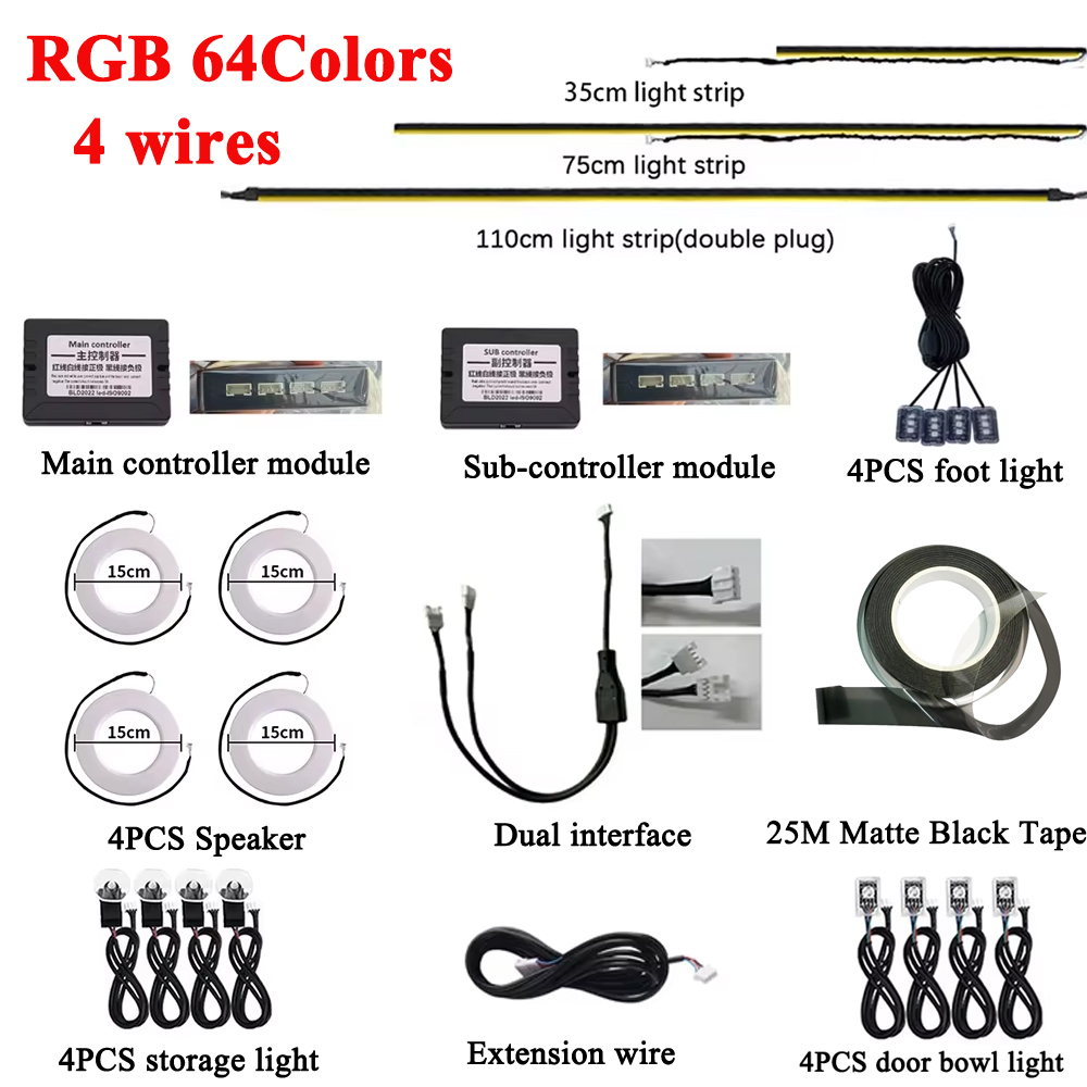 RGB 64 colori LED Kit luce amb - Led El Wire recensione e prezzo